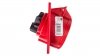 Gniazdo tablicowe skośne 16A 5P 400V /80x97/ czerwone IP44 TWIST 415-6